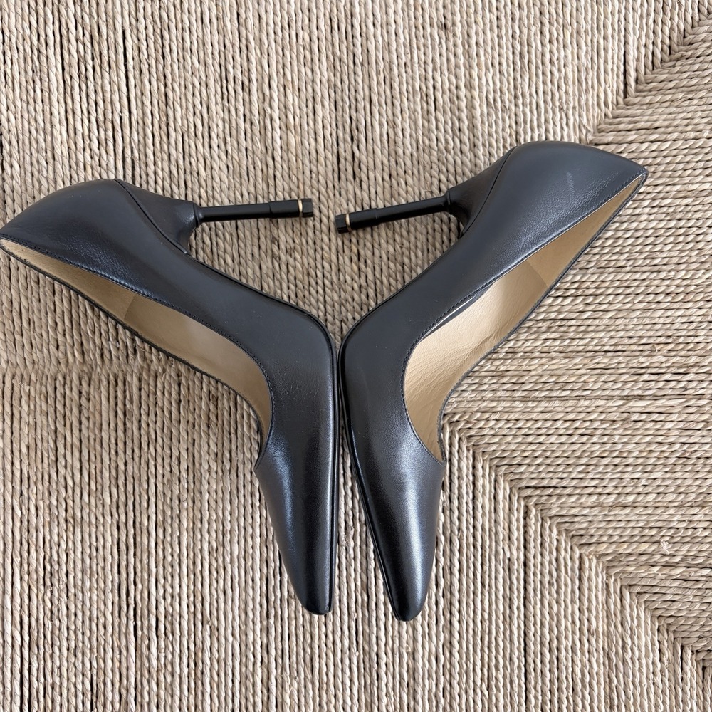 AllSaints Nova Court Pointed Toe High Heel Leather Pumps Black EU 36 /‎ US 6 - Picture 6 of 8